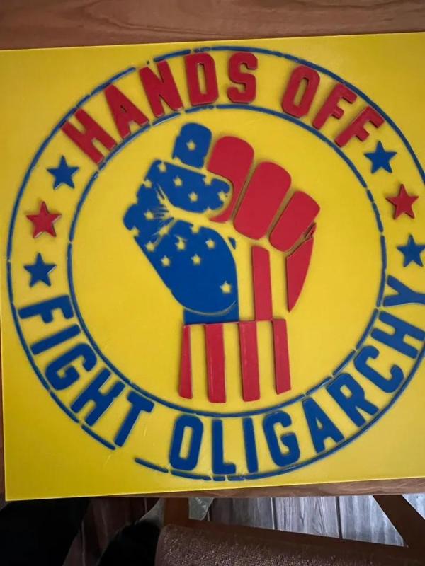 Hands Off Protest Signs   