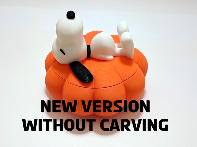 Pumpkin Bowl with Snoopy (Version Without Carving)