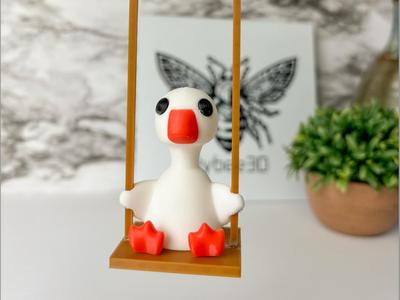 Rearview Mirror Goose On A Swing