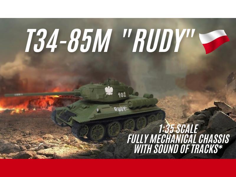 T34 - 85 M "RUDY" - 1:35 fully 3D printed Tank