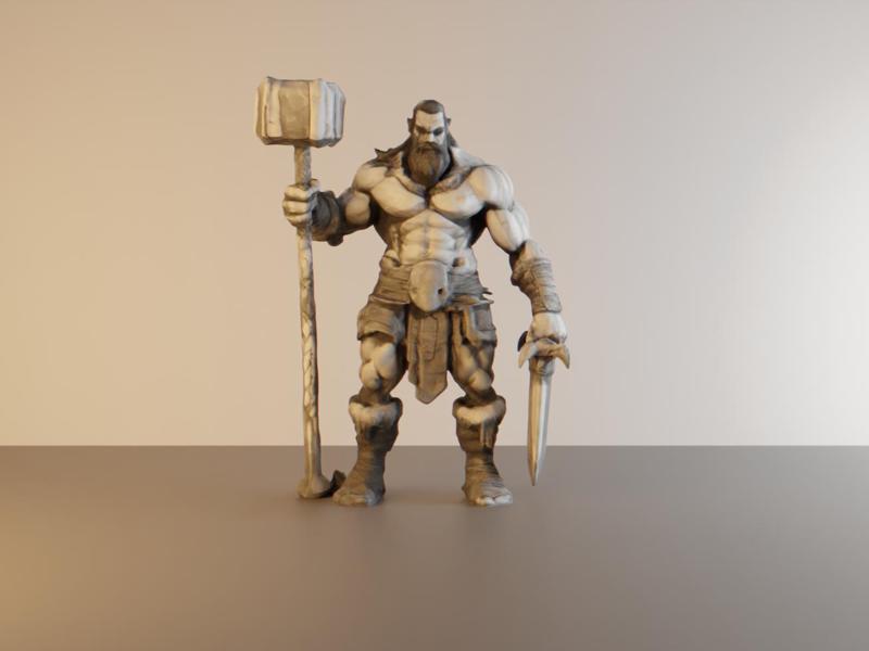Viking barbarian - DND / wargaming miniature