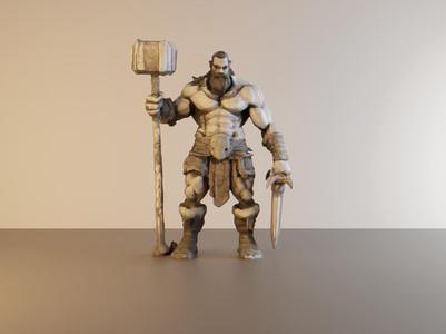 Viking barbarian - DND / wargaming miniature