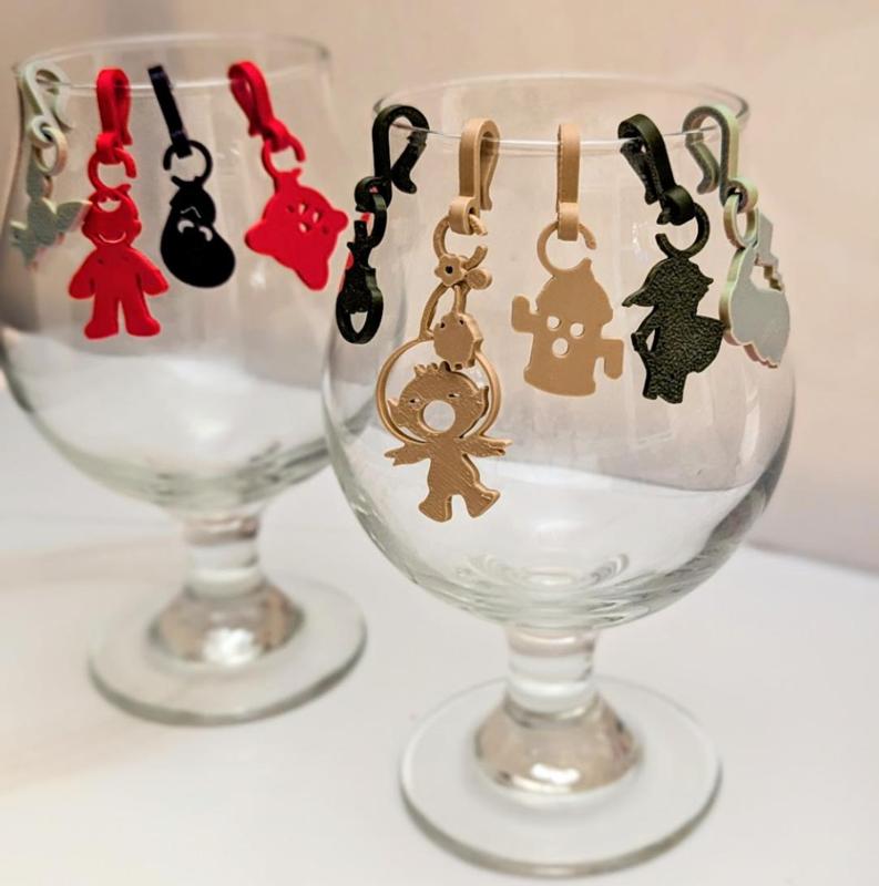 Nintendo Character glass marker, name tag, charm