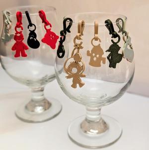 Nintendo Character glass marker, name tag, charm