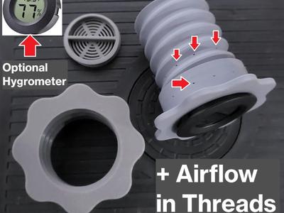 Hygrometer Spool Holder + Airflow in Threads