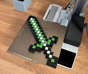 Minecraft-Inspired Double-Sided Customizable Sword