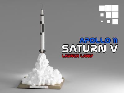 Saturn V- Rocket Launch Lamp