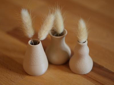 Small Fuzzy Vase Set