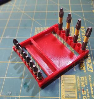 Slim holder for hex drive bits   