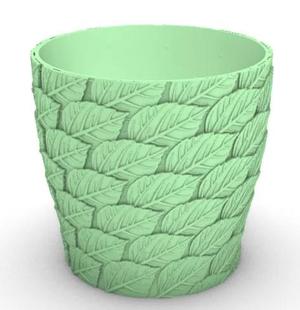 flowerpot with leaves   