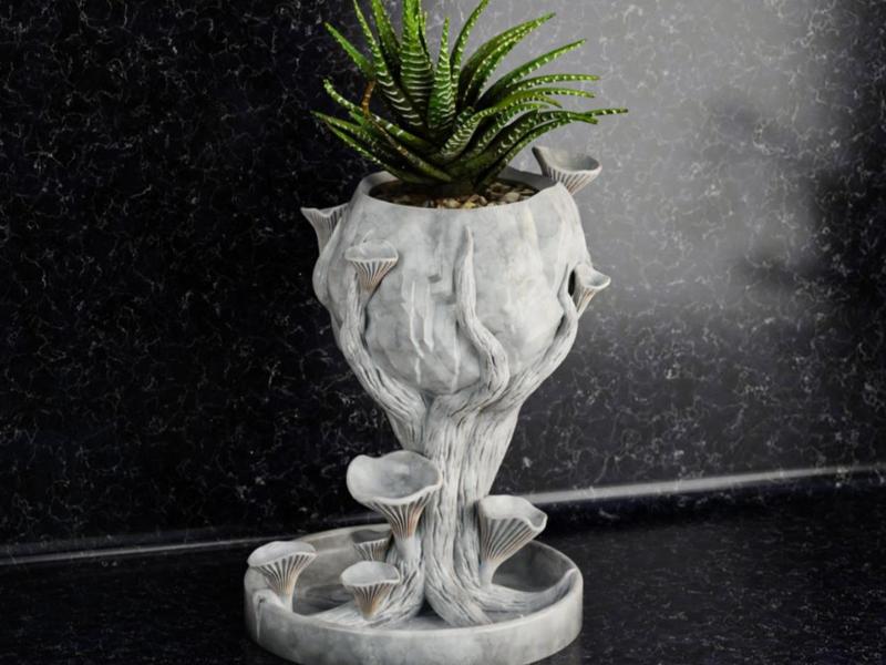 Mushroom flower vase 