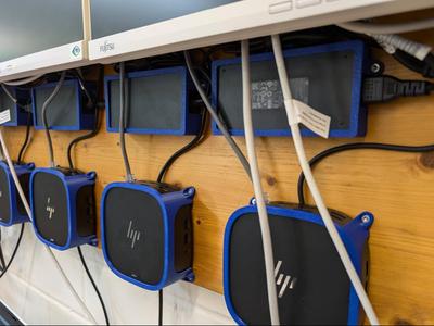 HP USB-C Dock G5 and Power Supply mount
