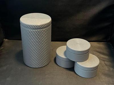Rugged 4pc Threaded Container Set 1 Outer 3 Inner 
