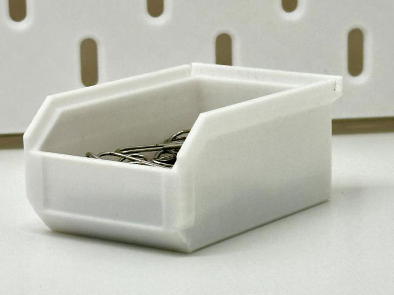 Stackable Small Parts Bin-Skadis Mount+Lid Option