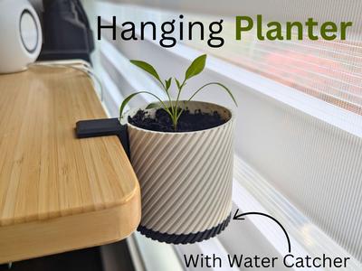 Hanging Planter with Water Catcher