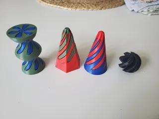 Spiral fidgets