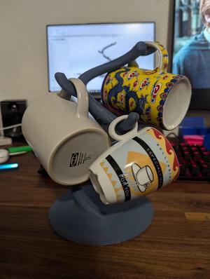 mug stand, spiral