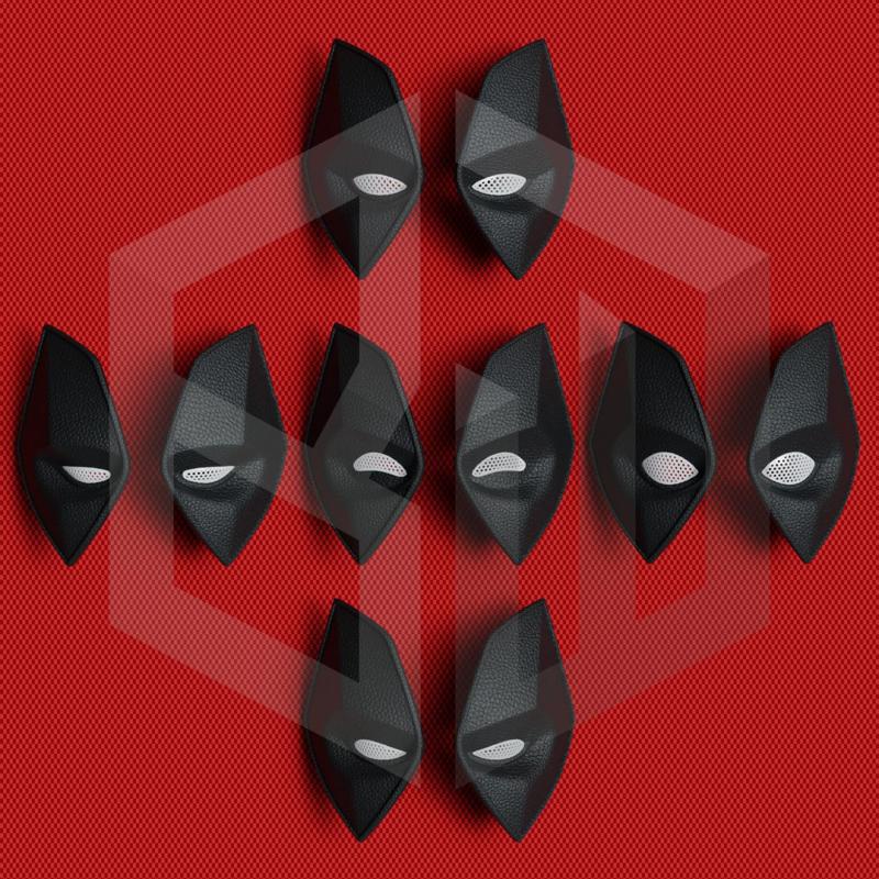 Textured  Eye Pack For DeadPool Textured Helmets