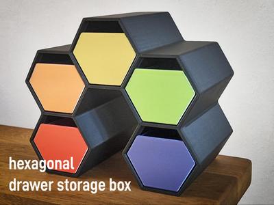 Hexagonal drawer storage box