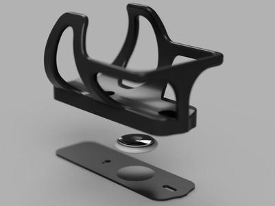 Bike bottle holder with a hidden slot for airtag