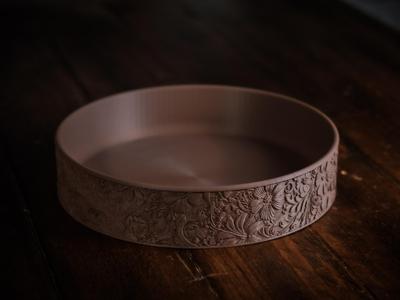 Circular Floral Dish