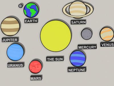 Solar System Fridge Magnets