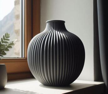 Modern Ribbed Designer Vase