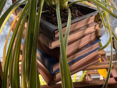 Book Stack Planter with Drainage