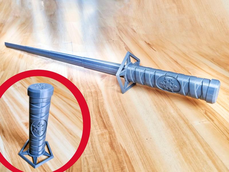 Collapsible Snowflake Katana Print-in-Place