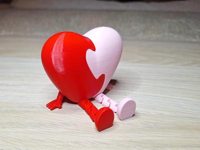 Articulated Half hearts together