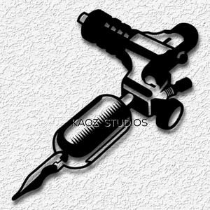tat gun wall art tattoo artist wall decor