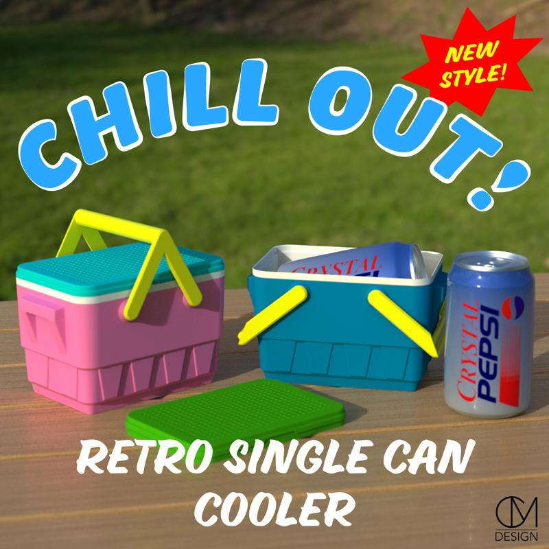 Retro Single Can Picnic Cooler