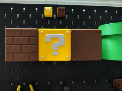 Pegboard Accessories—Mario Block Storage Box 3-Piece Set (Compatible with IKEA SKADIS)
