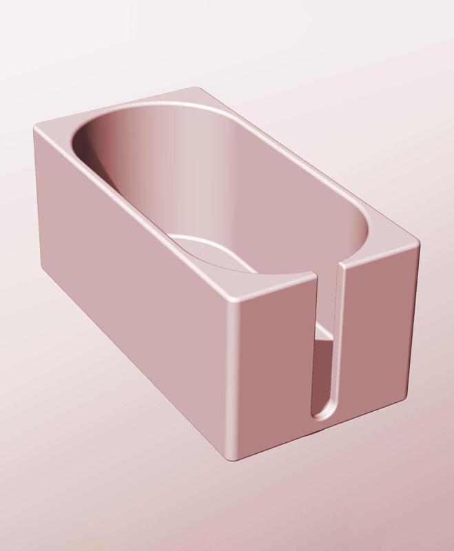 CX68-65-SS Stackable slotted bin box module for creative decor