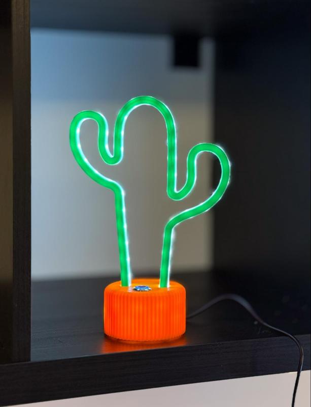 Dimmable cactus led desk lamp