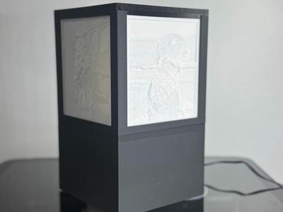 Custom Lithophane LED Lamp with remote control