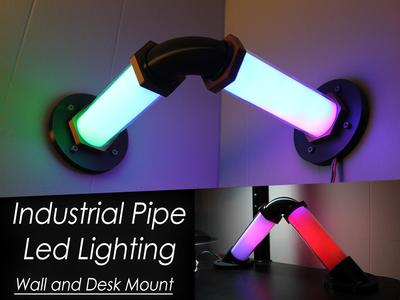 Industrial Pipe LED Lamp - Wall and Desk Mount