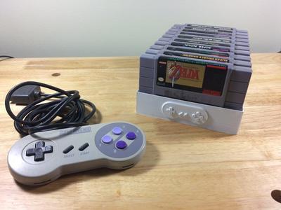 Super Nintendo Game Tray, 10 Games, SNES