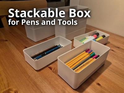 Stackable Boxes for Pens and Tools