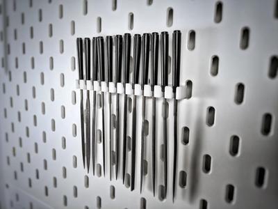 Needle file holder for Ikea Skadis - 12 slots