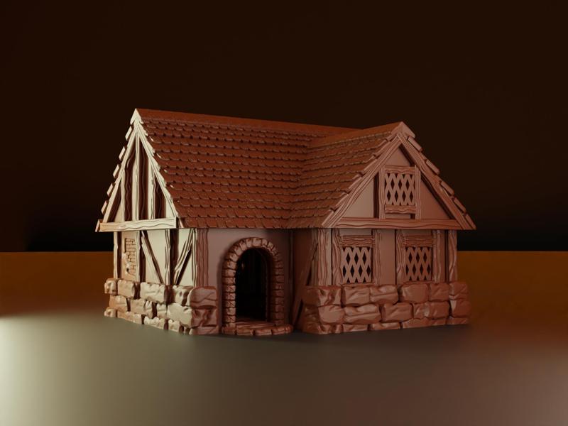 Fantasy commoner house - DND wargaming terrain