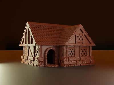 Fantasy commoner house - DND wargaming terrain
