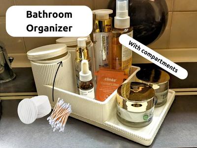 Bathroom Cotton Pads and Swabs Holder with Trays