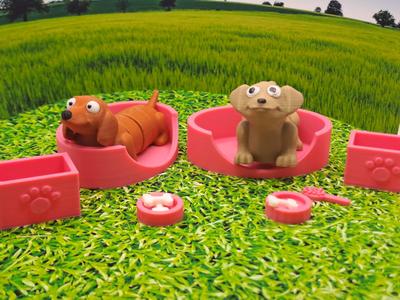 Cute pet bed playset
