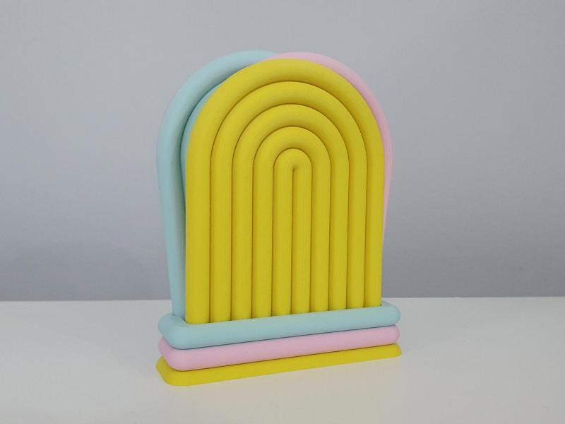 Rainbow Coasters with holders