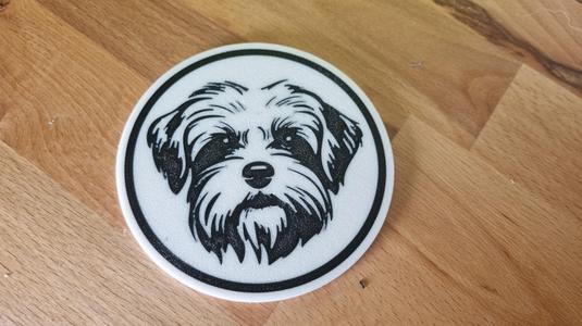 Maltese dog coaster