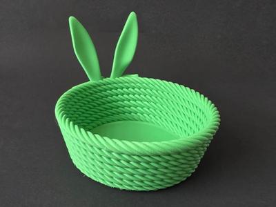 Easter Egg Basket with Bunny Ears