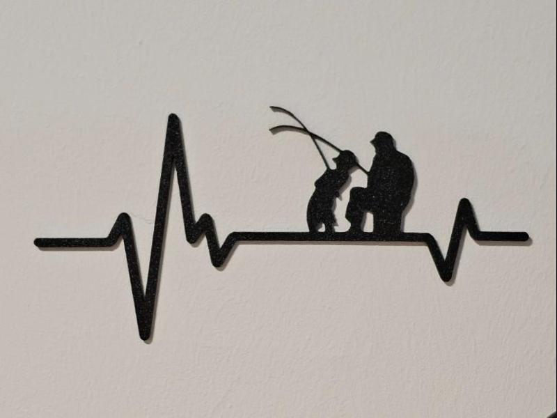 Father & Child Fishing Wall Art