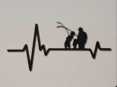 Father & Child Fishing Wall Art
