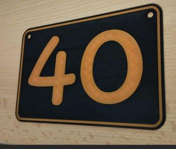 Schilder Hausnummern 11 - 20 house numbers 11 - 20